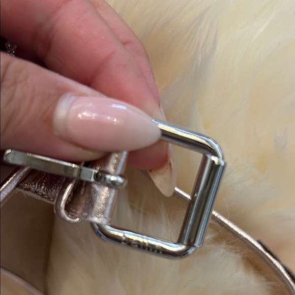 BALLIN Vintage Pink Satin Floral Metallic Heels Size 39 - Picture 13 of 16